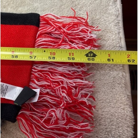 Nike Canada Team Scarf Red & White Knit 60" Fringe Reversible Molson New w/ Tags - Picture 12 of 12